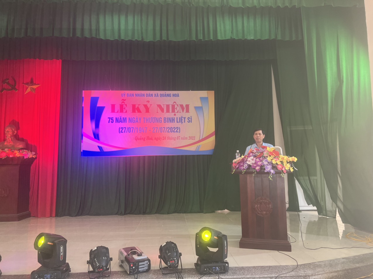 Xã Quảng Hòa tổ chức lễ kỷ niệm 75 năm ngày thương binh liệt sỹ