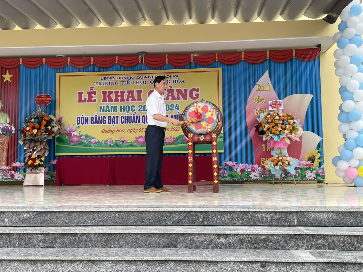 Trường Tiểu học xã Quảng Hòa khai giảng năm học mới 2023 - 2024    